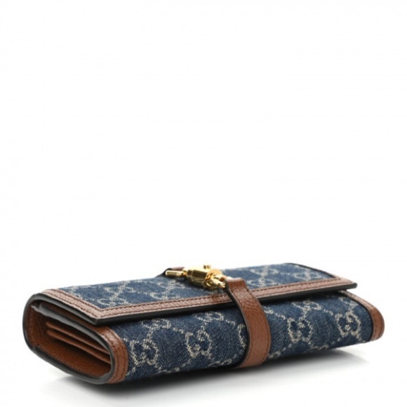 ONE DAY SALE! Gucci New Denim GG Monogram Jackie 1961 Chain crossbody bag NEW - Picture 4 of 16